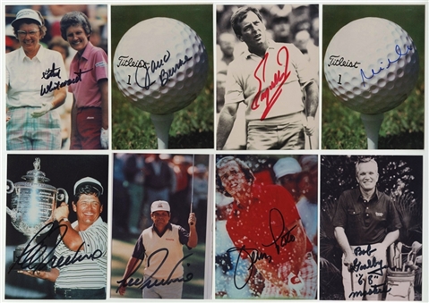 Lot Of (72) Golf Hall Of Famers And Masters Champions Signed Photos And Cut Signatures Including Palmer, Floyd & Norman (PSA/DNA PreCert)